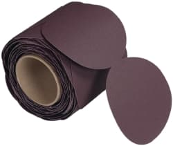 3M - 6" Diam, 60 Grit Aluminum Oxide Adhesive PSA Disc - Medium Grade, X Weighted Cloth Backing, For Bench Top Motors, Random Orbital Sanders - Exact Tooling