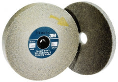 3M - 10" Diam, 1/2" Face Width, 5" Center Hole, Fine Grade, Silicon Carbide Deburring Wheel - Convolute, Hard Density 8 Grade, 3,600 RPM - Exact Tooling