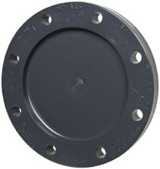 Value Collection - 8" Pipe, 13-1/2" OD, PVC Blind Pipe Flange - Schedule 80, Gray - Exact Tooling