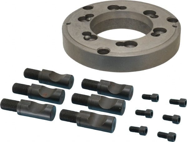Interstate - Adapter Back Plate for 8" Diam Lathe Chucks - D1-6 Mount - Exact Tooling