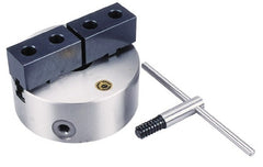 Bison - 2 Jaws, 12" Diam, Self Centering Manual Lathe Chuck - Plain Back Mount Spindle, Reversible, 1,500 Max RPM, 4.0551" Through Hole Diam, 0.0012" Axial Runout, 0.002" Radial Runout, Cast Iron - Exact Tooling