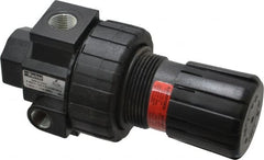 Parker - 3/8 NPT Port, 60 CFM, Zinc Compact Regulator - 2 to 125 psi Range, 250 Max psi Supply Pressure, 1/4" Gauge Port Thread, 2.81" Wide x 6.08" High - Exact Tooling