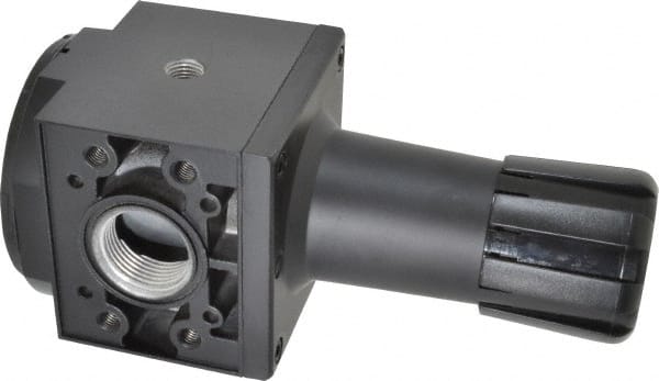 Parker - 1 NPT Port, 300 CFM, Aluminum Heavy-Duty Regulator - 2 to 125 psi Range, 250 Max psi Supply Pressure, 1/4" Gauge Port Thread, 3.62" Wide x 8.46" High - Exact Tooling