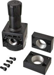 Parker - 1-1/2 NPT Port, 300 CFM, Aluminum Heavy-Duty Regulator - 2 to 125 psi Range, 250 Max psi Supply Pressure, 1/4" Gauge Port Thread, 3.62" Wide x 8.46" High - Exact Tooling