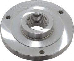 Bison - Adapter Back Plate for 5" Diam Self Centering Lathe Chucks - 1-1/2 - 8 Mount, 1.515" Through Hole Diam, 2.164mm ID, 5" OD, 0.51" Flange Height, Steel - Exact Tooling