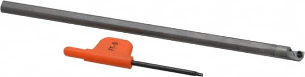 Kennametal - 0.285" Min Bore Diam, 6" OAL, 1/4" Shank Diam, GCBIW Indexable Boring Bar - 2-1/2" Max Bore Depth, WP.. Insert, Screw Holding Method - Exact Tooling