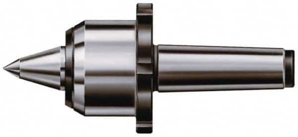 Rohm - MT4 Taper Shank, 2.66" Head Diam Live Center - 7,000 Max RPM, 2.86" Head Length, 1.26" Point Diam, 1.732" Point Len, 2,200 Lb Max Workpc, 8.9" OAL, Long Point - Exact Tooling