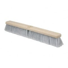 PRO-SOURCE - 24" General Purpose Polypropylene Push Broom - 3" Bristle Length, Plastic Block, Bolt-On Handle Connection, Handle Sold Separately - Exact Tooling
