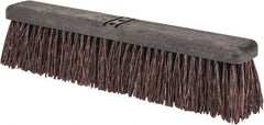 PRO-SOURCE - 18" Heavy Duty Palmyra Push Broom - 4" Bristle Length, Plastic Block, Bolt-On Handle Connection, Handle Sold Separately - Exact Tooling
