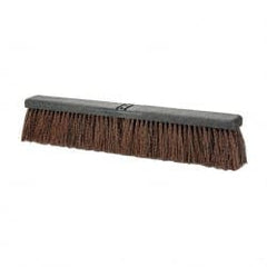 PRO-SOURCE - 24" Heavy Duty Palmyra Push Broom - 4" Bristle Length, Plastic Block, Bolt-On Handle Connection, Handle Sold Separately - Exact Tooling