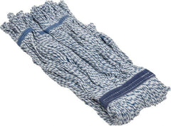 PRO-SOURCE - 1-1/4" White Head Band, Small Synthetic Loop End Mop Head - 4 Ply, Clamp Jaw Connection, Use for Finishing - Exact Tooling