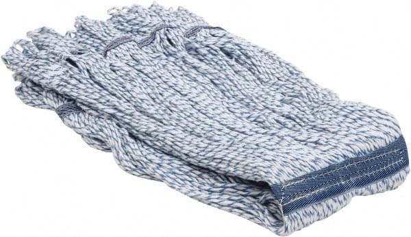PRO-SOURCE - 1-1/4" White Head Band, Large Synthetic Loop End Mop Head - 4 Ply, Clamp Jaw Connection, Use for Finishing - Exact Tooling