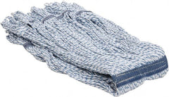 PRO-SOURCE - 1-1/4" White Head Band, Large Synthetic Loop End Mop Head - 4 Ply, Clamp Jaw Connection, Use for Finishing - Exact Tooling