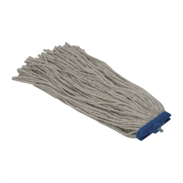 PRO-SOURCE - 1" White Head Band, Large Cotton Cut End Mop Head - 4 Ply, Screw On Connection, Use for Heavy Duty Floor Cleaning - Exact Tooling