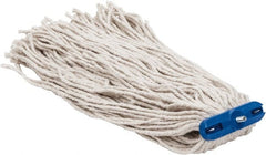PRO-SOURCE - 1" White Head Band, X-Large Cotton Cut End Mop Head - 4 Ply, Screw On Connection, Use for Heavy Duty Floor Cleaning - Exact Tooling