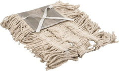 PRO-SOURCE - 36" Long x 5" Wide Yarn Blend Dust Mop Head - Tie-On, White - Exact Tooling