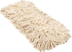PRO-SOURCE - 18" Long x 3-1/2" Wide Yarn Blend Dust Mop Head - Snap-On, Blue, Looped Head, Launderable - Exact Tooling