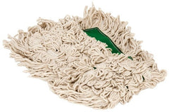 PRO-SOURCE - 24" Long x 3-1/2" Wide Yarn Blend Dust Mop Head - Snap-On, Green, Looped Head, Launderable - Exact Tooling