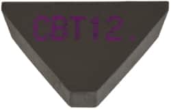 Kennametal - 3/8" Inscribed Circle, Triangle, CBT Chipbreaker for Indexables - 0.06" Thick, 0.159" Effective Width - Exact Tooling