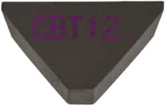 Kennametal - 3/8" Inscribed Circle, Triangle, CBT Chipbreaker for Indexables - 0.06" Thick, 0.159" Effective Width - Exact Tooling