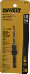 DeWALT - #8 Cutter Diam, 11/64" Drill Compatibility, Adjustable Depth Drill Countersink - Exact Tooling
