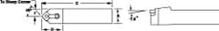 Dorian Tool - MSDN, Neutral Cut, 0° Lead Angle, 1-1/4" Shank Height x 1-1/4" Shank Width, Negative Rake Indexable Turning Toolholder - 6" OAL, SN..64. Insert Compatibility, Series Multi-Option - Exact Tooling