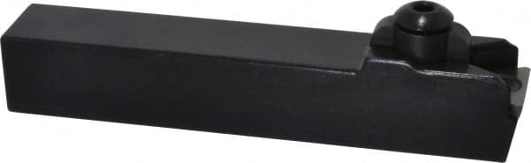 Hertel - CTCO, Neutral Cut, 0° Lead Angle, 3/4" Shank Height x 3/4" Shank Width, Neutral Rake Indexable Turning Toolholder - 4-1/2" OAL, TP.. 432 Insert Compatibility, Series Clamp Type - Exact Tooling