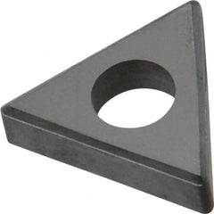 Made in USA - 1/2" Inscribed Circle, Triangle Shim for Indexables - Carbide, 3/16" Thick, ITSN Shim Style, Negative Rake, Left Hand Cut - Exact Tooling