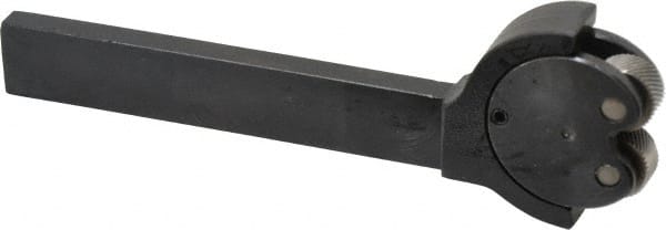 Knurlcraft - Neutral Cut, Diamond & Straight, 5/16" Wide 3/4" High x 4-5/16" Long Rectangle Shank, Self Centering Bump Knurlers - 2 Knurls Required (Included), 5/8" Diam x 5/16" Wide Face, 7/32" Hole Diam, Series AJ - Exact Tooling