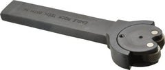 Knurlcraft - Neutral Cut, Diamond & Straight, 3/8" Wide 7/8" High x 4-5/16" Long Rectangle Shank, Self Centering Bump Knurlers - 2 Knurls Required (Included), 5/8" Diam x 5/16" Wide Face, 7/32" Hole Diam, Series AJ - Exact Tooling