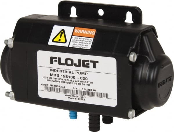 FloJet - 3/8" NPT, Nonmetallic, Air Operated Diaphragm Pump - Viton Diaphragm, Acetal Coplymer Housing - Exact Tooling