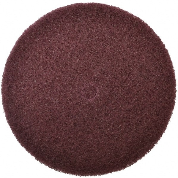 3M - 6" Fine Grade Aluminum Oxide Deburring Disc - 1/2" Center Hole, Arbor Connection, Maroon, 4,000 Max RPM - Exact Tooling