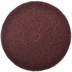 3M - 6" Fine Grade Aluminum Oxide Deburring Disc - 1/2" Center Hole, Arbor Connection, Maroon, 4,000 Max RPM - Exact Tooling