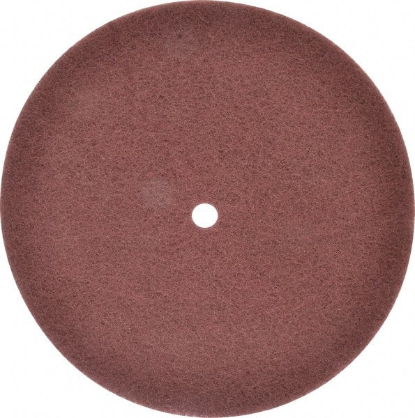 3M - 12" Very Fine Grade Aluminum Oxide Deburring Disc - 3/4" Center Hole, Arbor Connection, Maroon, 1,900 Max RPM - Exact Tooling