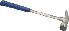 Estwing - 1-3/8 Lb Head, Straight Steel Framing Hammer - 16" OAL, 1-3/64" Face Diam, Milled Face, Steel Handle with Grip - Exact Tooling