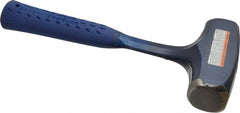 Estwing - 4 Lb Head, 11-1/2" Long Drilling Hammer - Steel Head, 1-3/8" Face Diam, 5" Long Head, Steel Handle with Grip - Exact Tooling