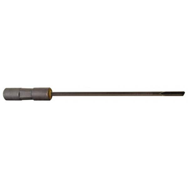 Made in USA - 13/32", 24" Flute Length, 25" Depth of Cut, Carbide-Tipped Shank, Single Flute Gun Drill - Exact Tooling