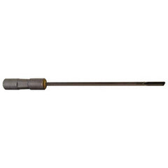 Made in USA - 13/32", 24" Flute Length, 25" Depth of Cut, Carbide-Tipped Shank, Single Flute Gun Drill - Exact Tooling
