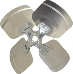 Made in USA - 14" Blade Diam, Commercial Fan Blade - Clockwise Rotation, 4 Blades - Exact Tooling