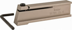 Iscar - Tool Block Style SGTBR, 26mm Blade Height, 120mm OAL, Indexable Cutoff Blade Tool Block - 32mm Shank Height, 20mm Shank Width, Reversible, Series Self Grip - Exact Tooling