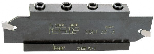 Iscar - Tool Block Style SGTBN, 1.02" Blade Height, 3" OAL, Indexable Cutoff Blade Tool Block - 0.63" Shank Height, 0.63" Shank Width, Series Self Grip - Exact Tooling