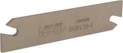 Iscar - 1.0236" Blade Height, 1/8" Blade Width, 4.3307" OAL, Right Hand Cut, Double End Indexable Cut-Off Blade - SGIH Blade, Self Grip Series - Exact Tooling