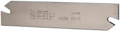 Iscar - 1.2598" Blade Height, 0.1575" Blade Width, 5.9055" OAL, Right Hand Cut, Double End Indexable Cut-Off Blade - SGIH Blade, Self Grip Series - Exact Tooling