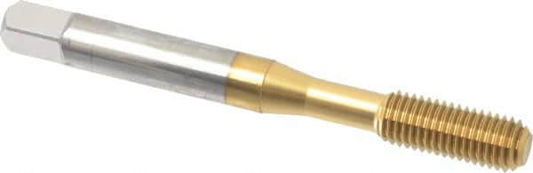 OSG - 1/4-28 UNF H7 Thread Limit Bottoming Thread Forming Tap - Cobalt, TiN Finish, 2-1/2" OAL, 1" Thread Length, Right Hand Thread, Series HY-PRO NRT - Exact Tooling