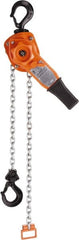 CM - 1,500 Lb Lifting Capacity, 20' Lift Height, Lever Hoist - Made from Chain, 33 Lb Avg Pull to Lift Rated Load, 1 Chain - Exact Tooling