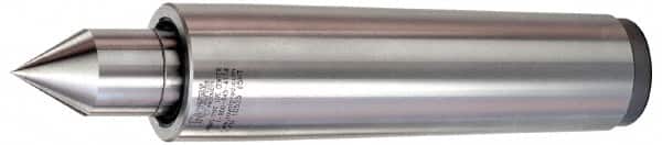 Royal Products - MT5 Taper Shank, 1-3/4" Head Diam 3,125 Lb Capacity Live Center - 4,500 Max RPM, 3/16" Head Length, 1.0938" Point Diam, 2" Point Len, 2,340 Lb Max Workpc, 8-1/16" OAL, Standard Point - Exact Tooling