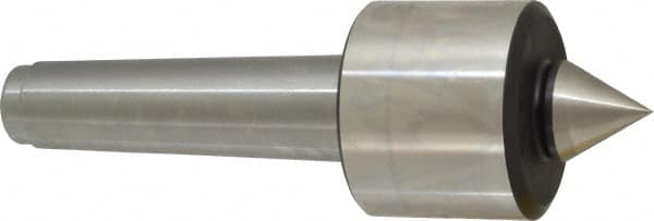Royal Products - MT4 Taper Shank, 2.45" Head Diam 5,740 Lb Capacity Live Center - 4,500 Max RPM, 2.03" Head Length, 1-1/8" Point Diam, 1-3/16" Point Len, 750 Lb Max Workpc, 7-11/16" OAL, Standard Point - Exact Tooling