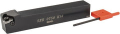 Carmex - External Thread, Right Hand Cut, 3/4" Shank Width x 3/4" Shank Height Indexable Threading Toolholder - 5" OAL, 16ER Insert Compatibility, SE Toolholder, Series SER - Exact Tooling