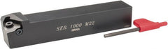 Carmex - External Thread, Right Hand Cut, 1" Shank Width x 1" Shank Height Indexable Threading Toolholder - 6" OAL, 22ER Insert Compatibility, SE Toolholder, Series SER - Exact Tooling