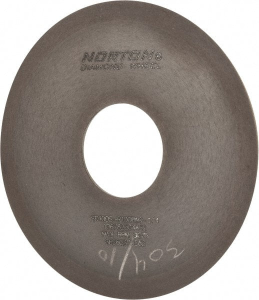 Norton - 4" Diam x 1-1/4" Hole x 1/16" Thick, 100 Grit Surface Grinding Wheel - Diamond, Type 1A1, Fine Grade, Resinoid Bond - Exact Tooling